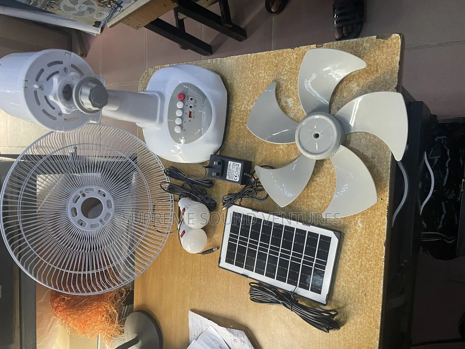 Solar Table Rechargeable Fan
