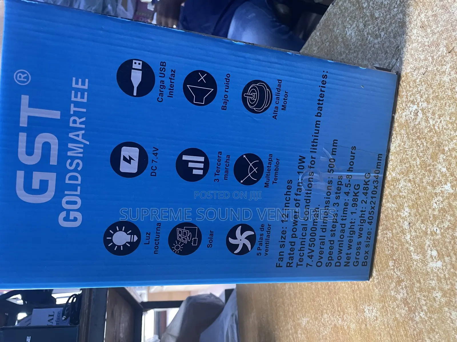 Solar Table Rechargeable Fan