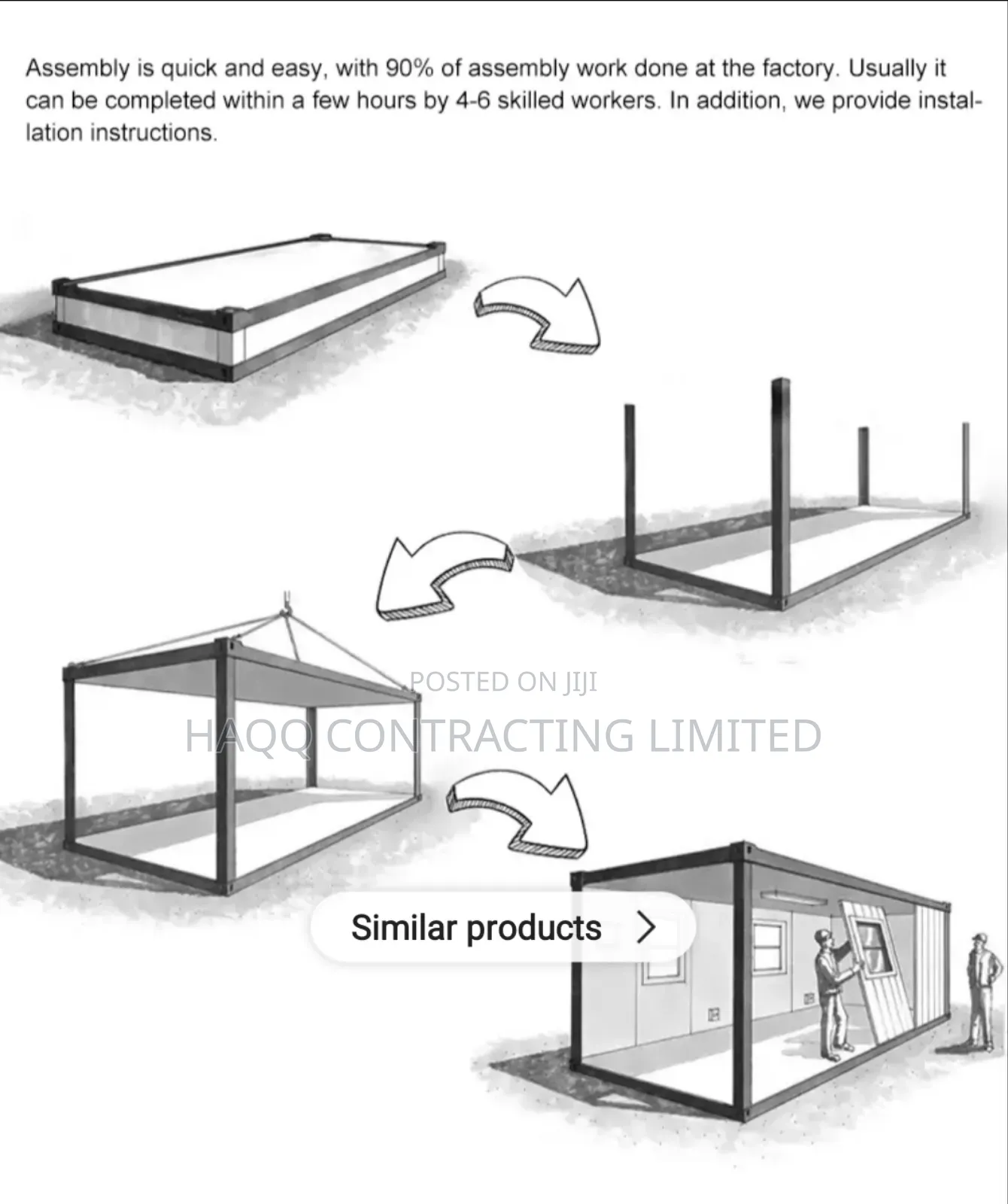 Quickly Installed, Moveable Building for Temporary Site