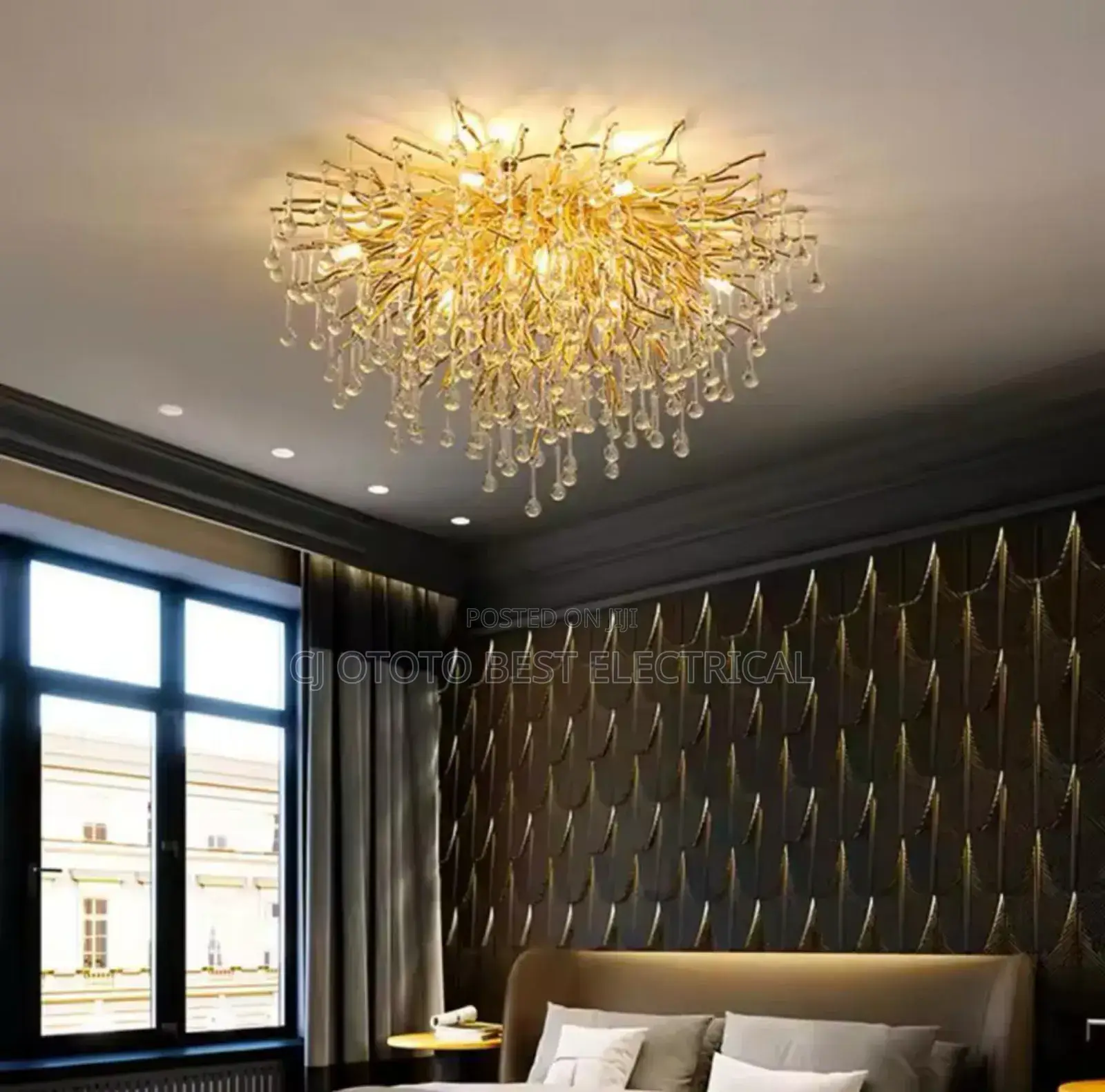 Crystal Luxury Glass Drop and Flush Light
