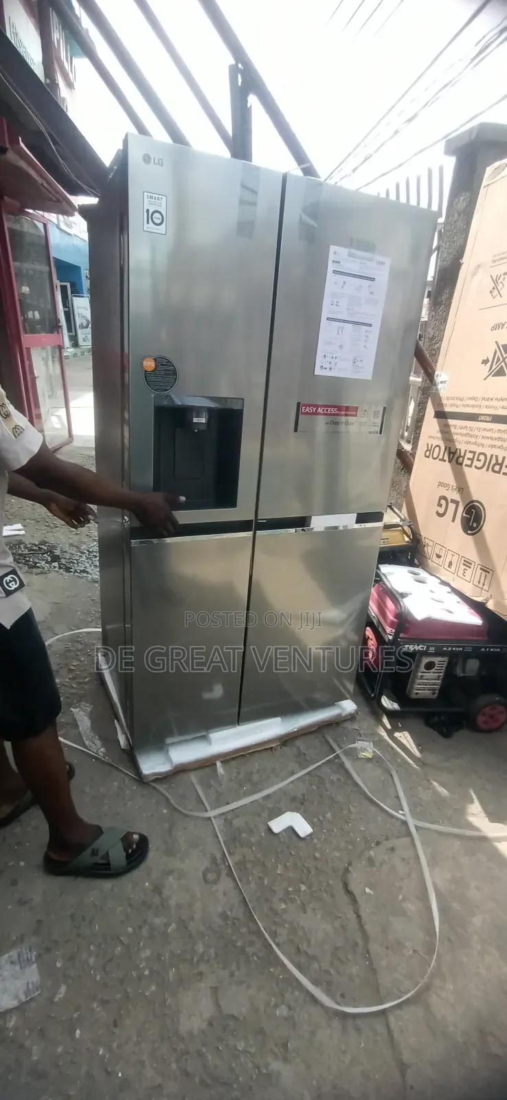 Brand New Lg Side-by-Side Refrigerator✓647l✓Dispenser✓Silver