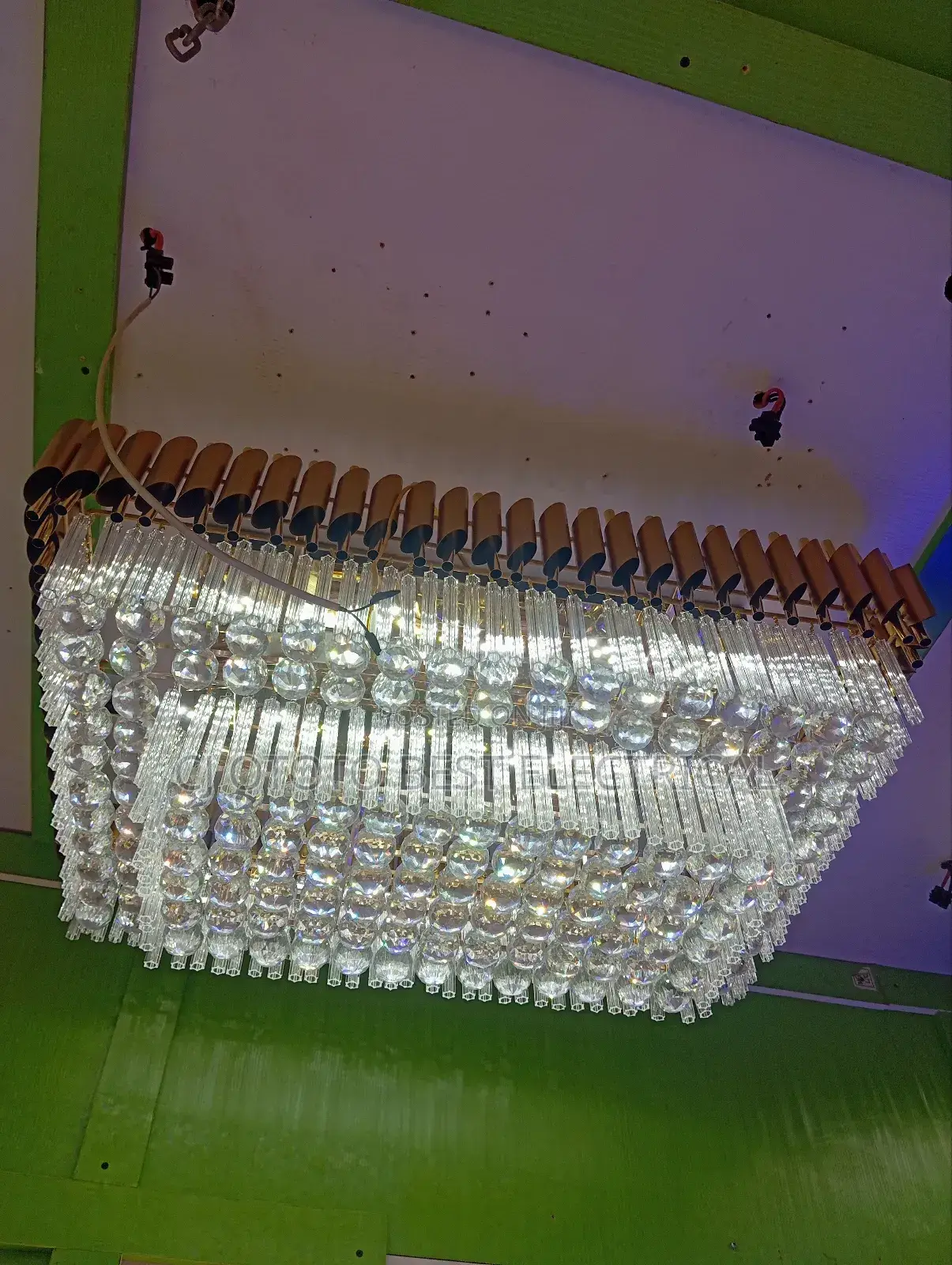 Crystal Flush Chandelier Light, Size 800mm
