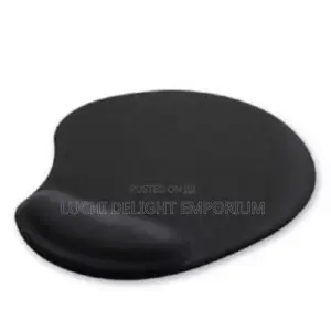 Mouse Pad With Gel Wrist Support - Black