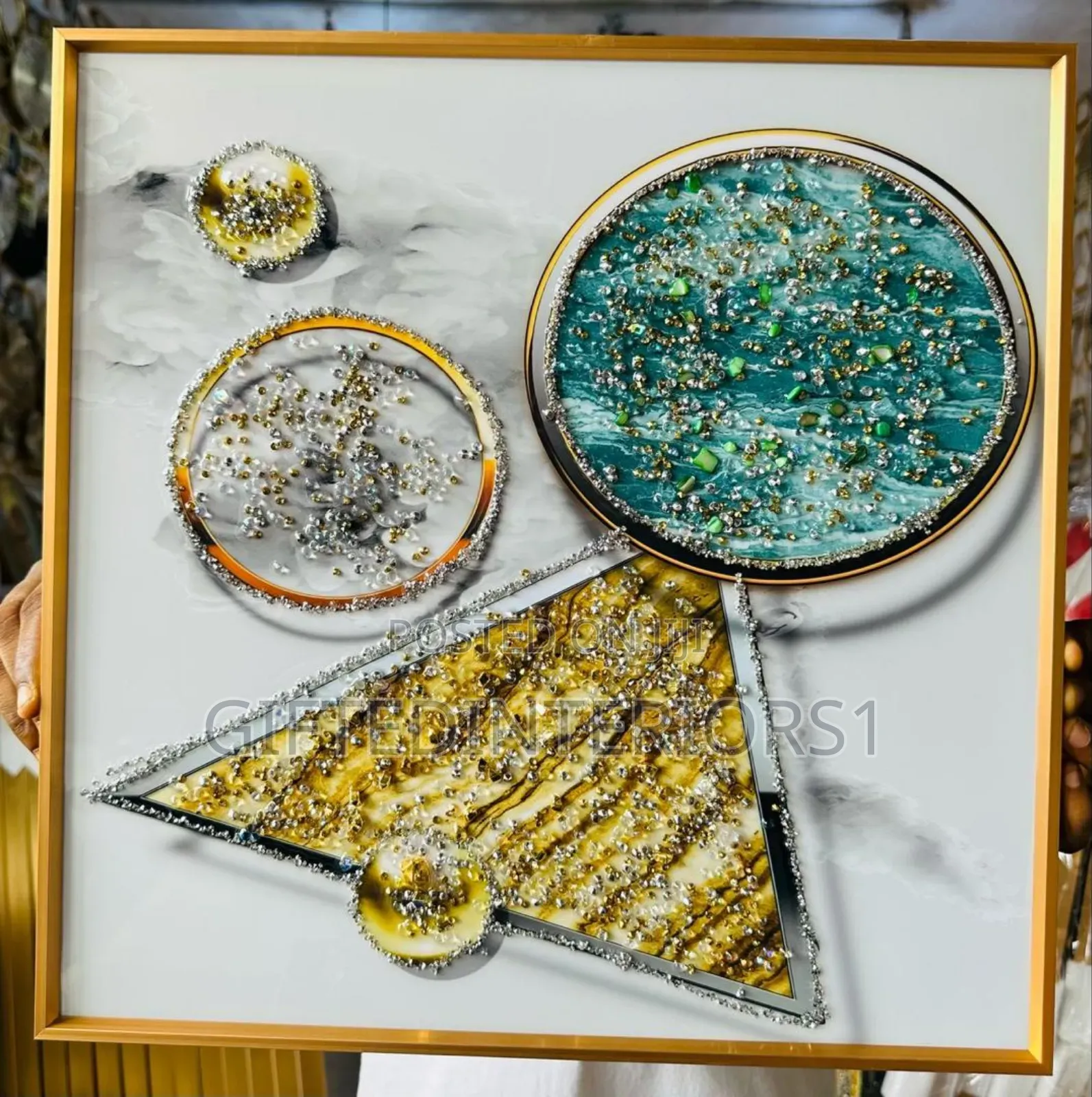 Wall Frames With Crystal Diamonds