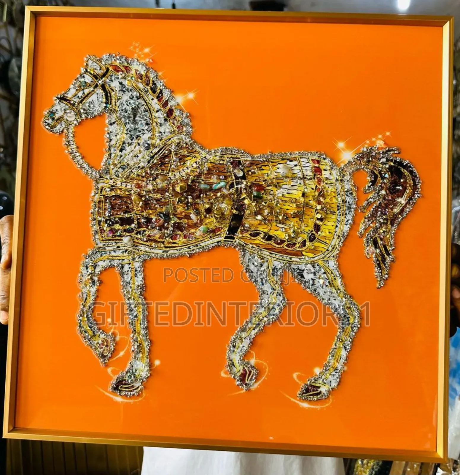 Wall Frames With Crystal Diamonds