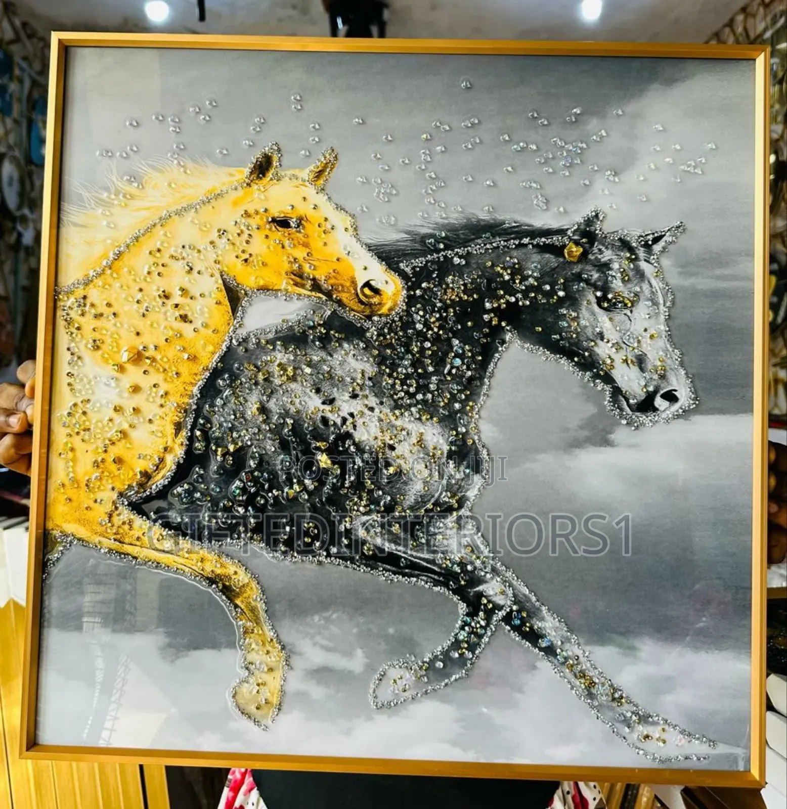 Wall Frames With Crystal Diamonds