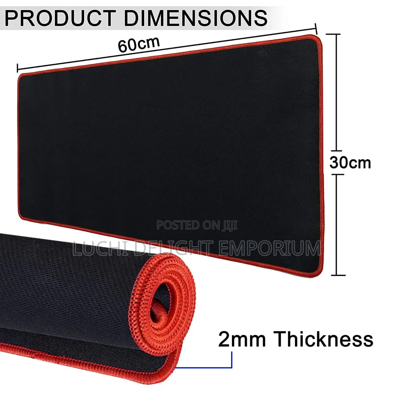 Mouse Pad XXL (Red, 600mm X 300mm X 2mm)