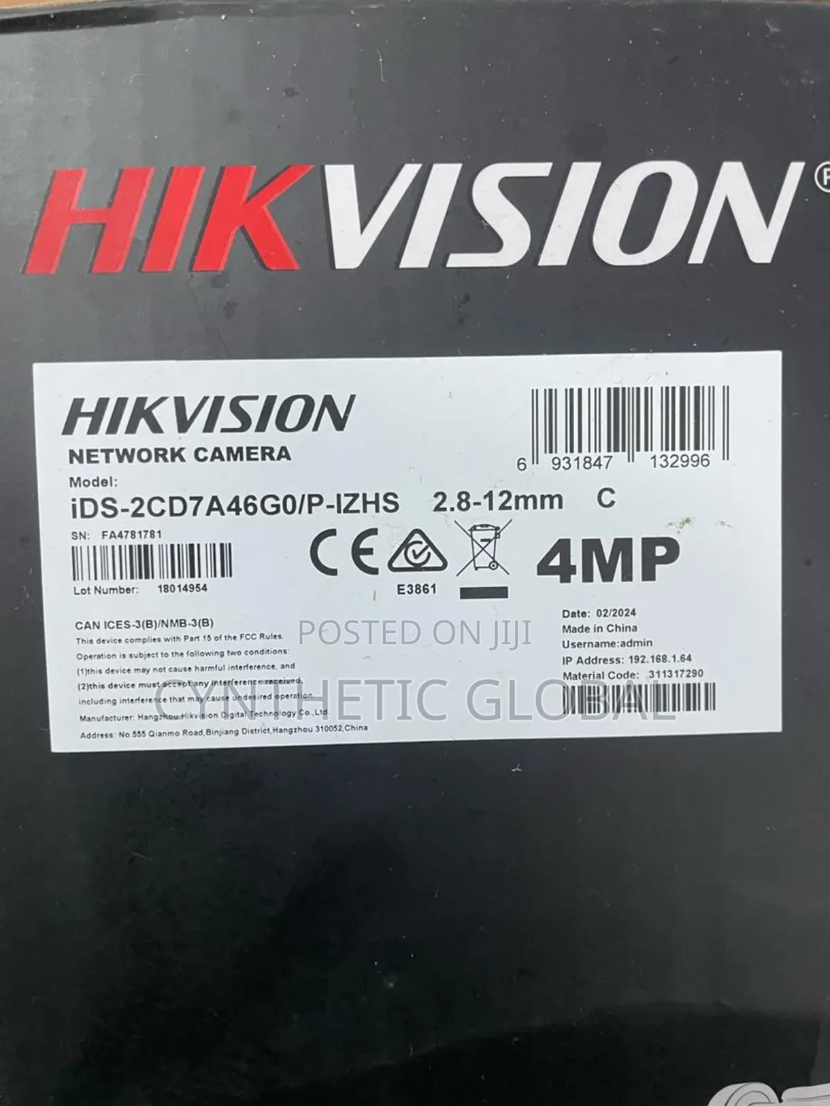 Ids_2cd7a46go/P_izhs Hikvision Anpr Bullet Ip Camera