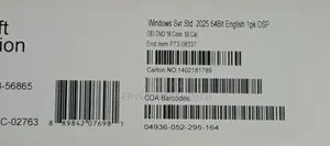 Windows 2025 Server STD 16 Cores 50 Cals