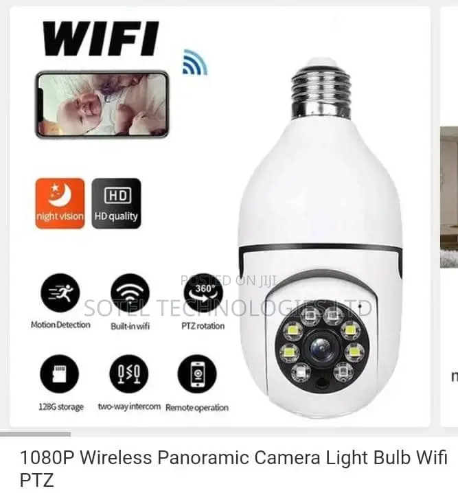 V380pro Smart Wi-Fi Bulb Camera With Auto-Tracking