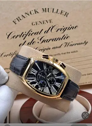 Franck Muller Quality Men Genuine Leather Wristwatch