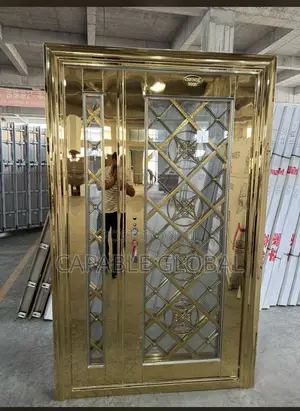 Stainless Gold Glass Door