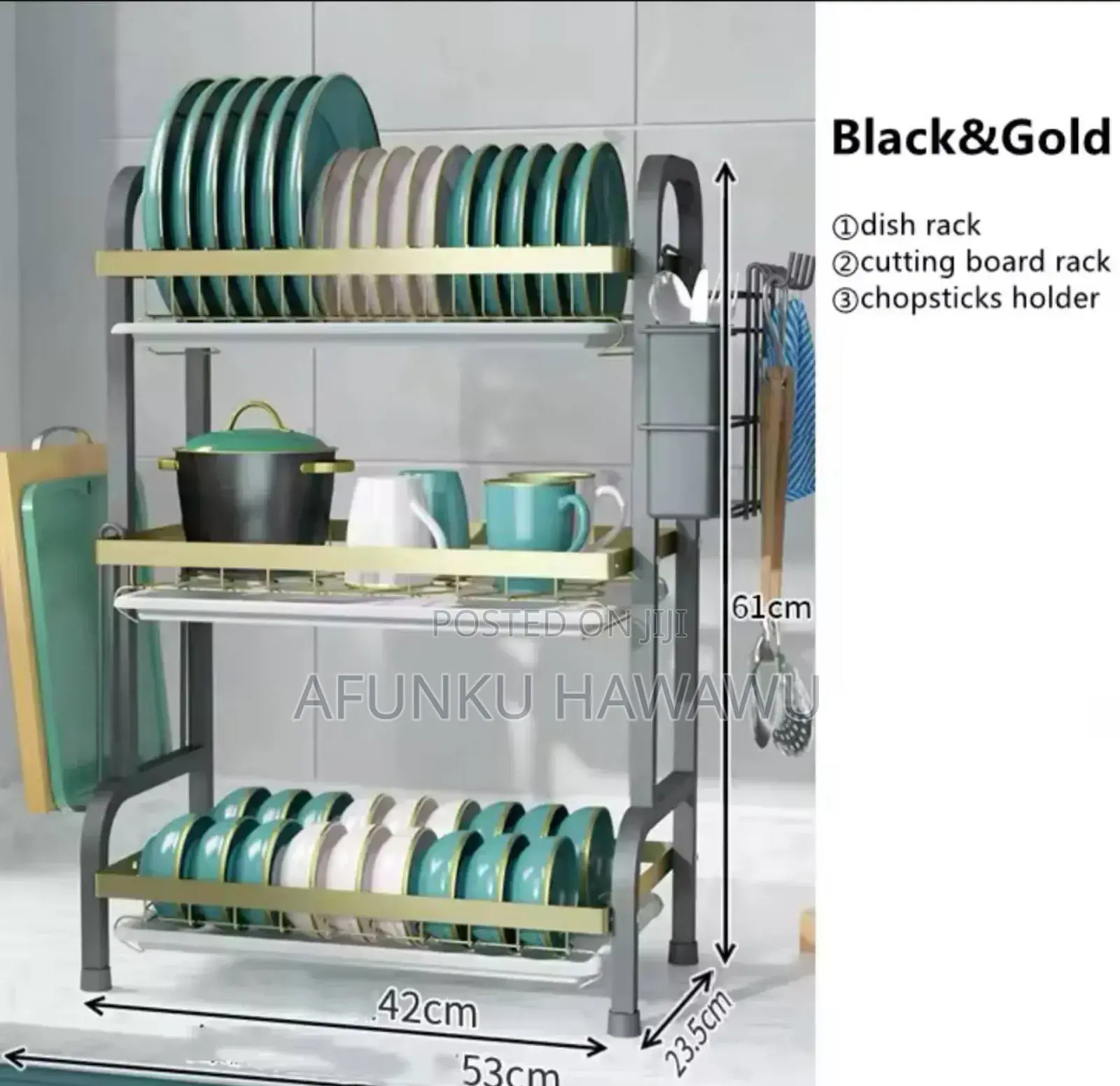 Dish Drying Rack 3-tier Compact