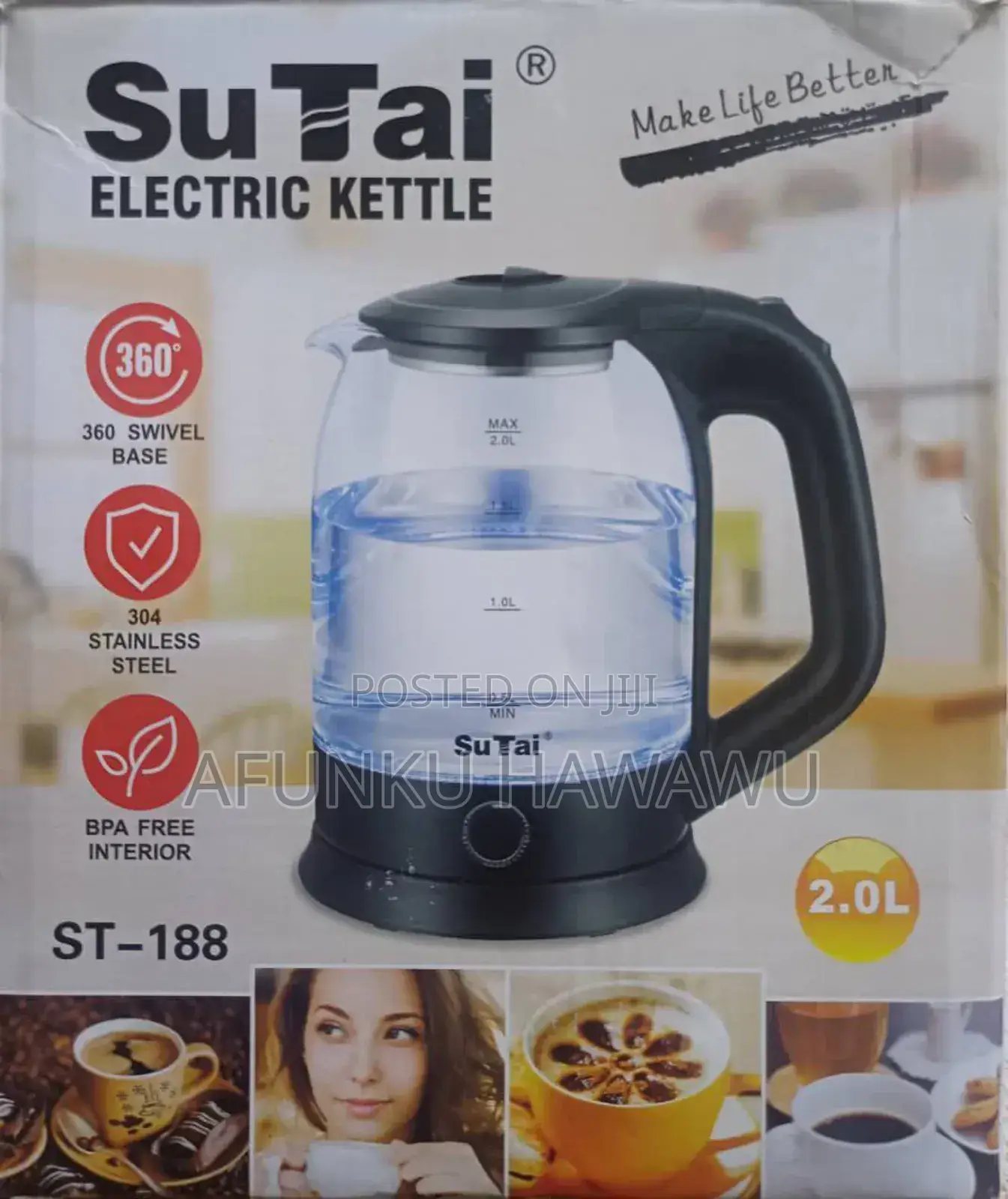 2l Cordless Electric Kettel