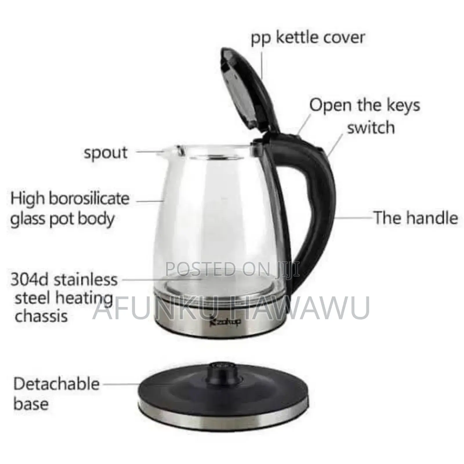 2l Cordless Electric Kettel