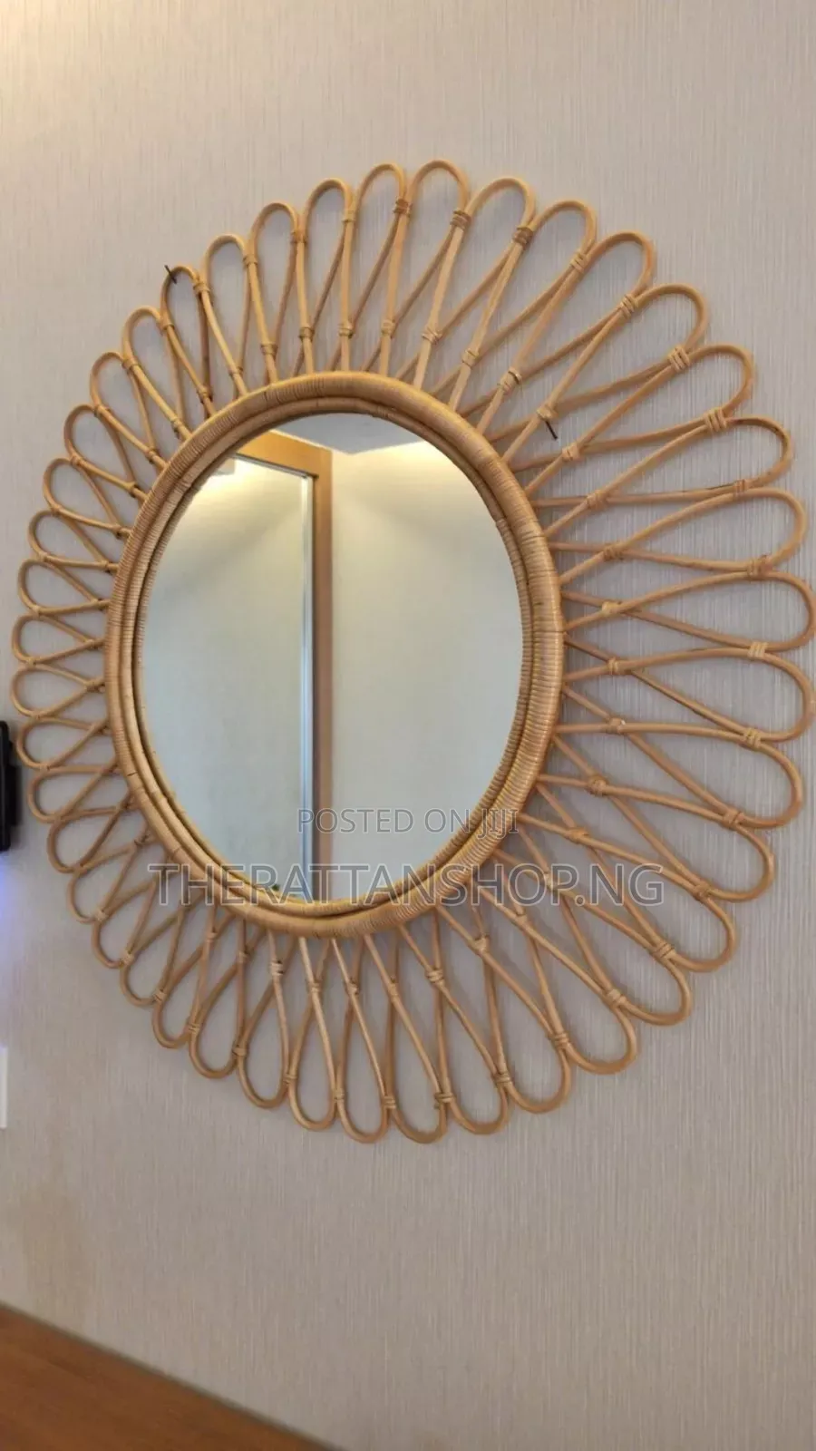Hand Woven, Cane Crafted Wall Accent Mirrors