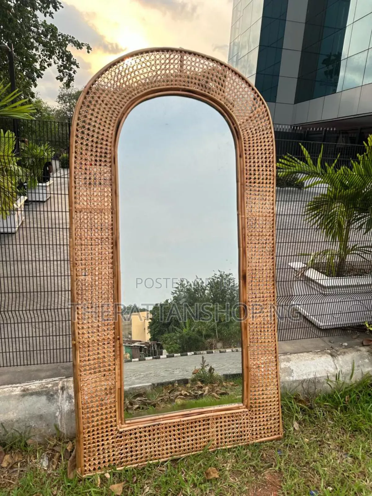 Free Standing, Handcrafted, Long Cane Mirrors