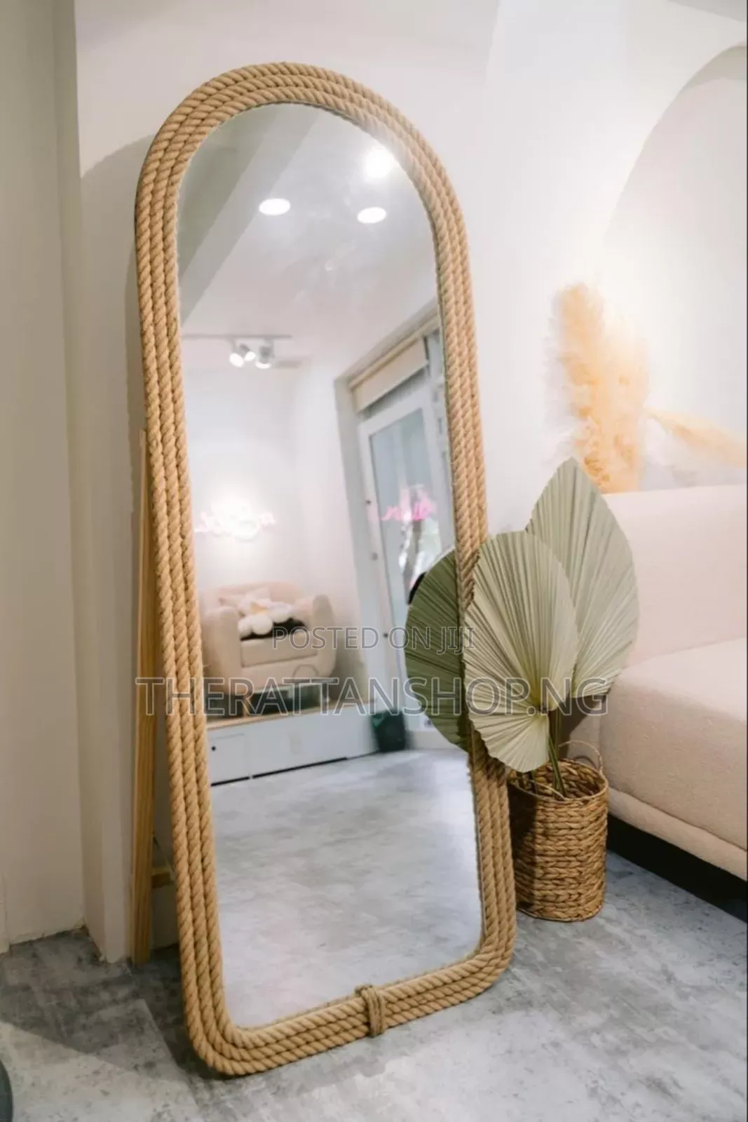 Free Standing, Handcrafted, Long Cane Mirrors