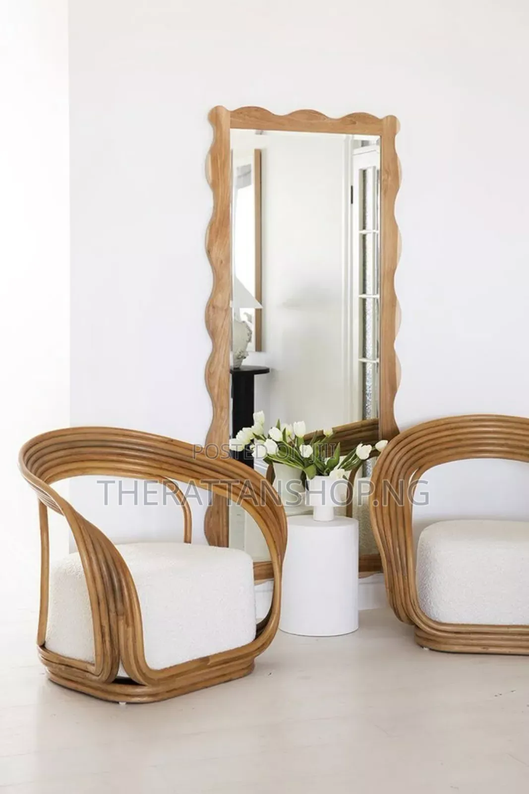Free Standing, Handcrafted, Long Cane Mirrors
