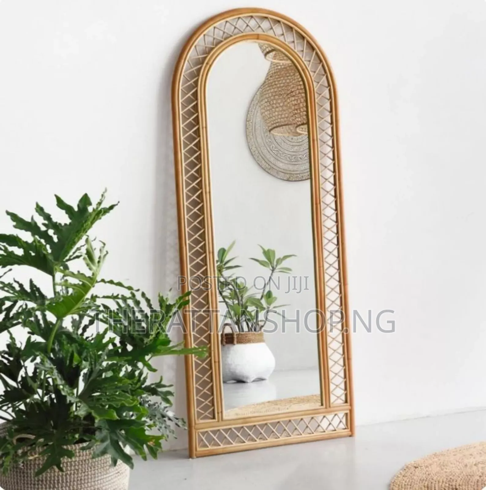Free Standing, Handcrafted, Long Cane Mirrors