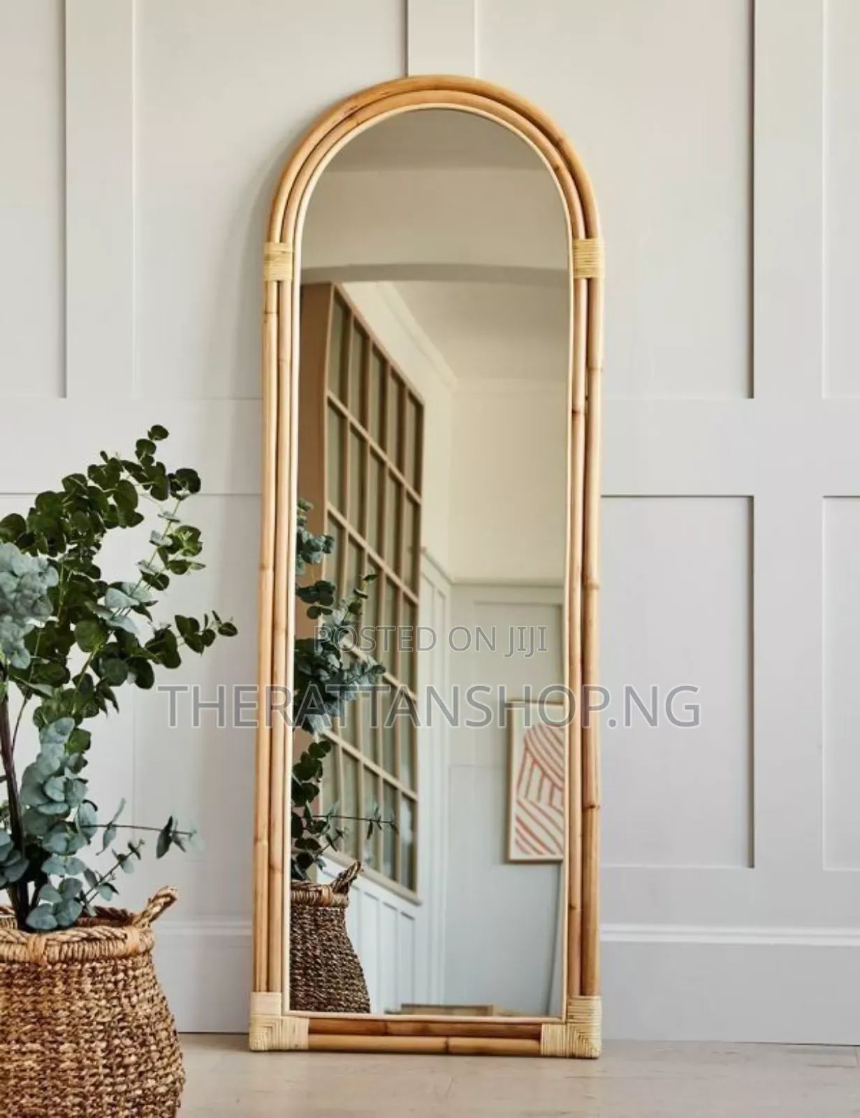 Free Standing, Handcrafted, Long Cane Mirrors