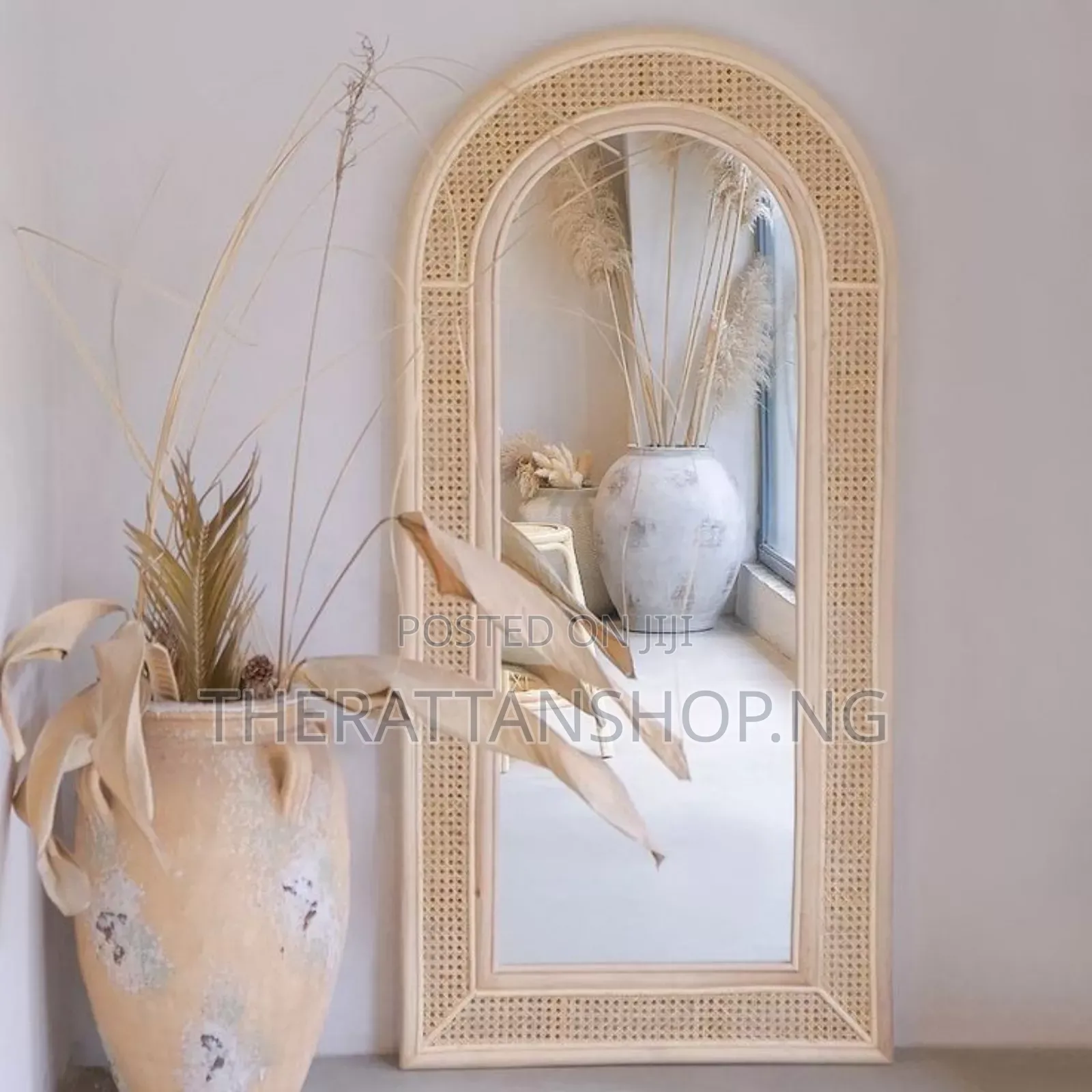 Free Standing, Handcrafted, Long Cane Mirrors