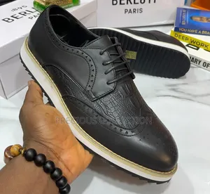 Men's Berluti Matte Leather Lace Up Single Sole Shoe