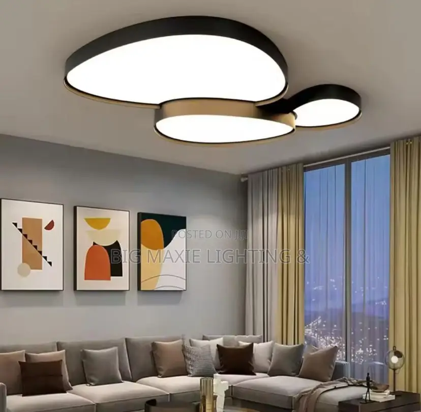 Modern Cobblestone Led Ceiling Living Room Chandelier
