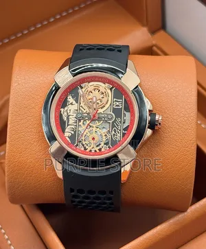 Jacob Co Quality Rubber Strap Watch, Swipe for Colours