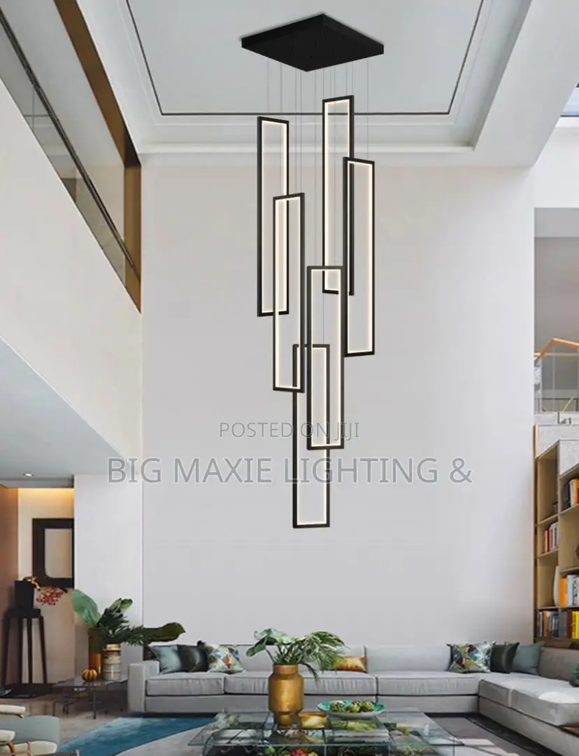 Modern Luxury Duplex Long Ceiling Chandelier