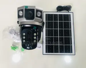 V380pro Solar Camera Three Screen 4g