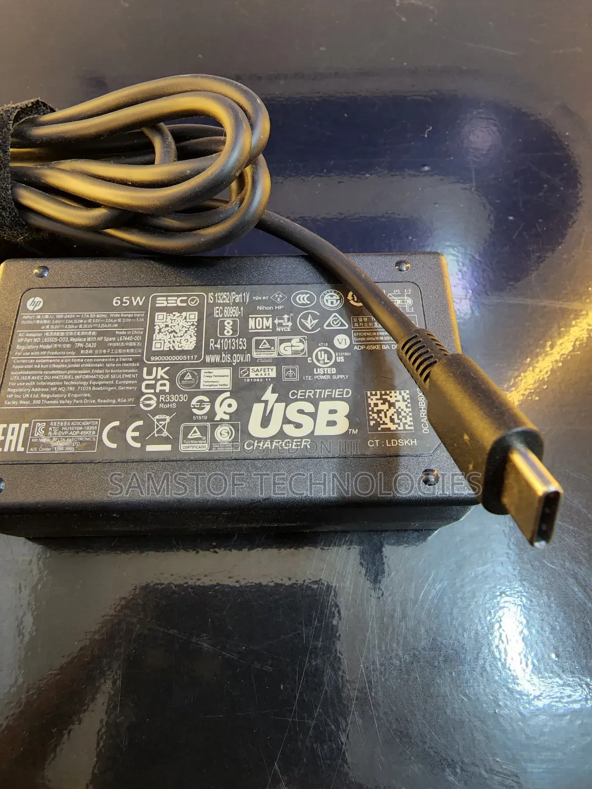 Hp 65watt Type C Adapter With Power Cable