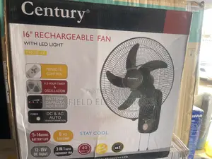 16 Inches Rechargeable Fan With Led Light