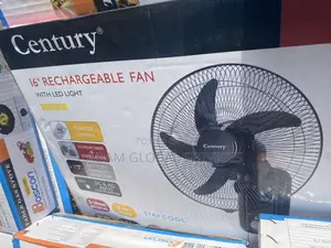 Century 16" Rechargeable Wall Fan With Led Light
