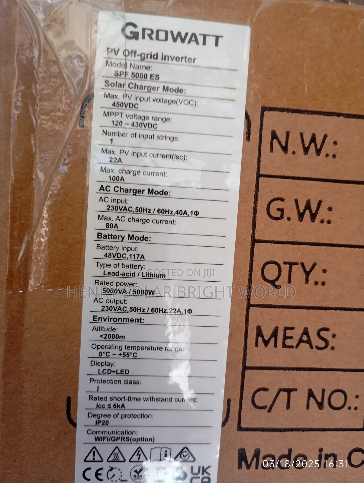 Growatt 5kva 48v Hibrid
