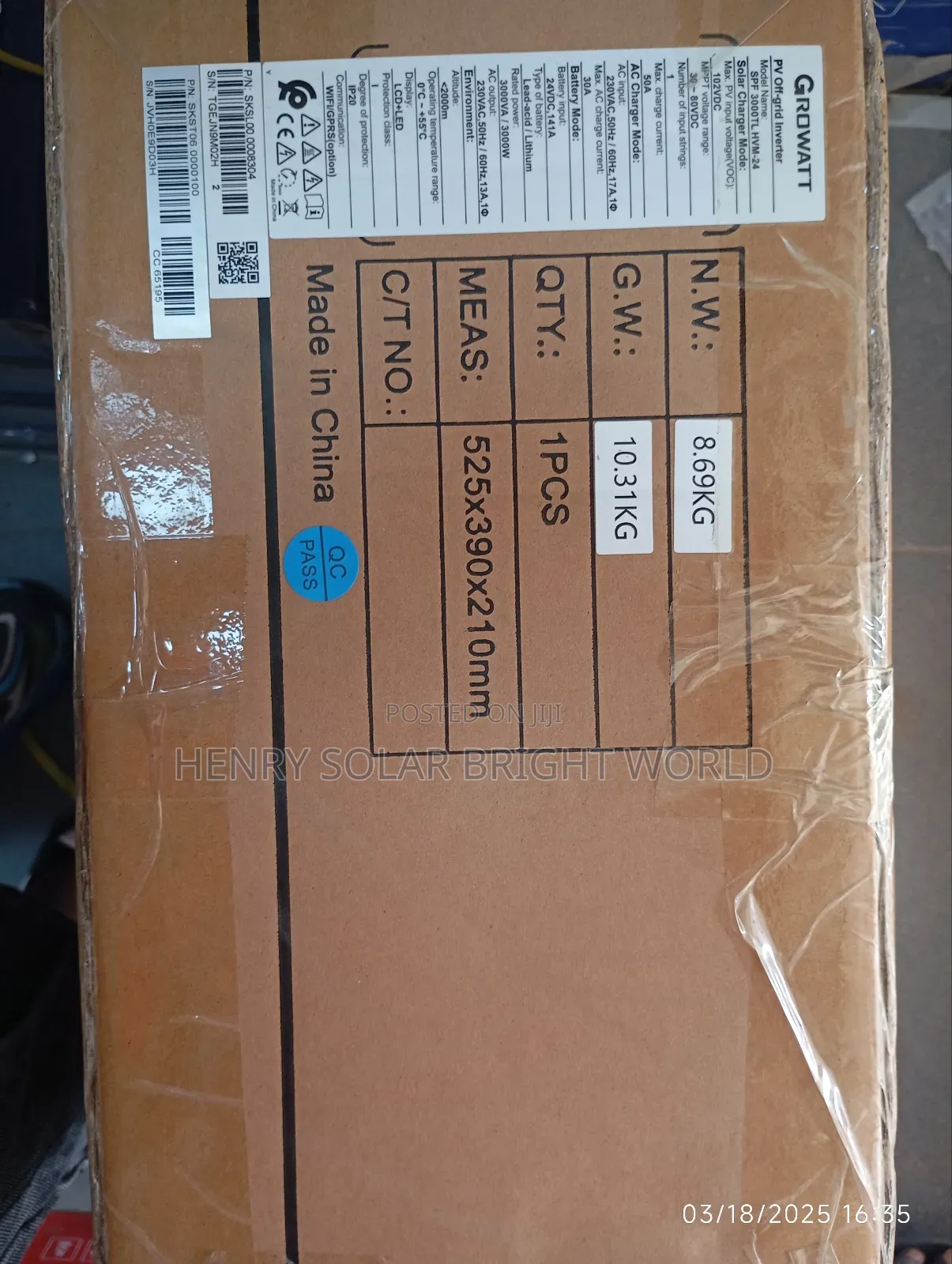 Growatt 3kva 24v Hibrid
