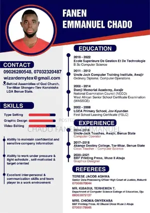 Graphic Designer/Video And Photo Editor