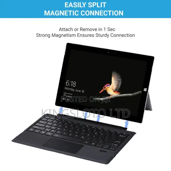 Wireless Magnetic Keyboard for Surface Pro 3,4,5,6,7