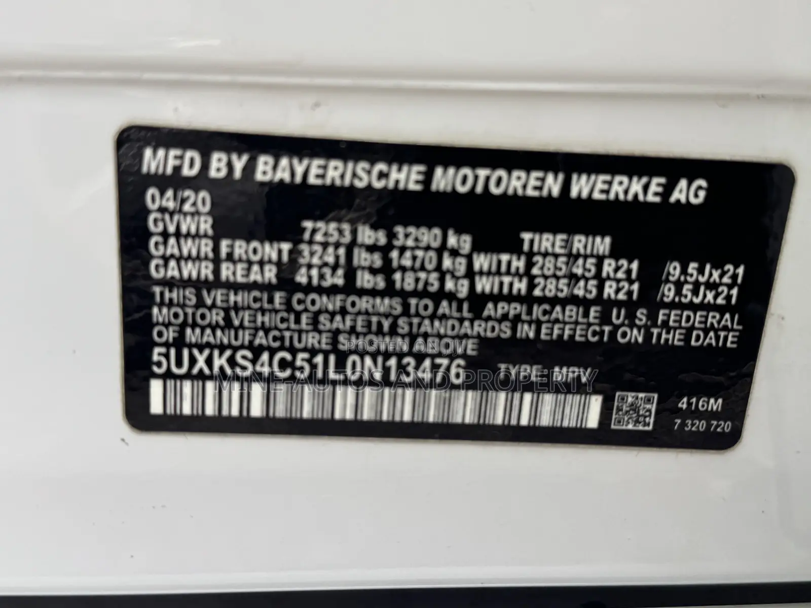 BMW X7 xDrive50i 2020 White