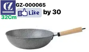 Wooden Handle Thick Fry Pan 32cm