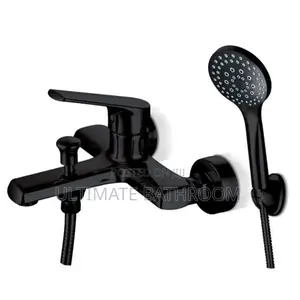 Wall Mounted Black Elbow Bath Mixer for Bathtubs