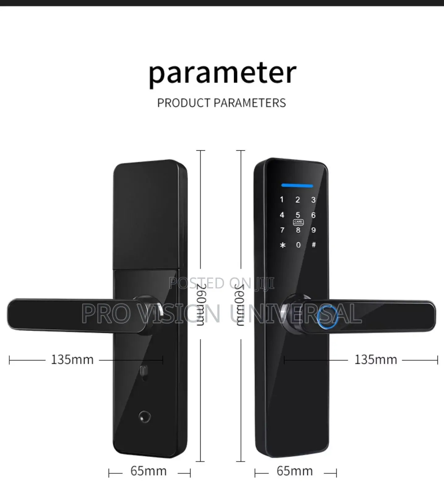 Smart Door Lock Also Has Fingerprint, Card Keys