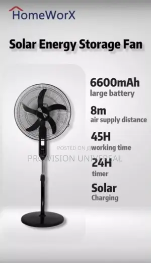 Solar Rechargeable Solar Standing Fan