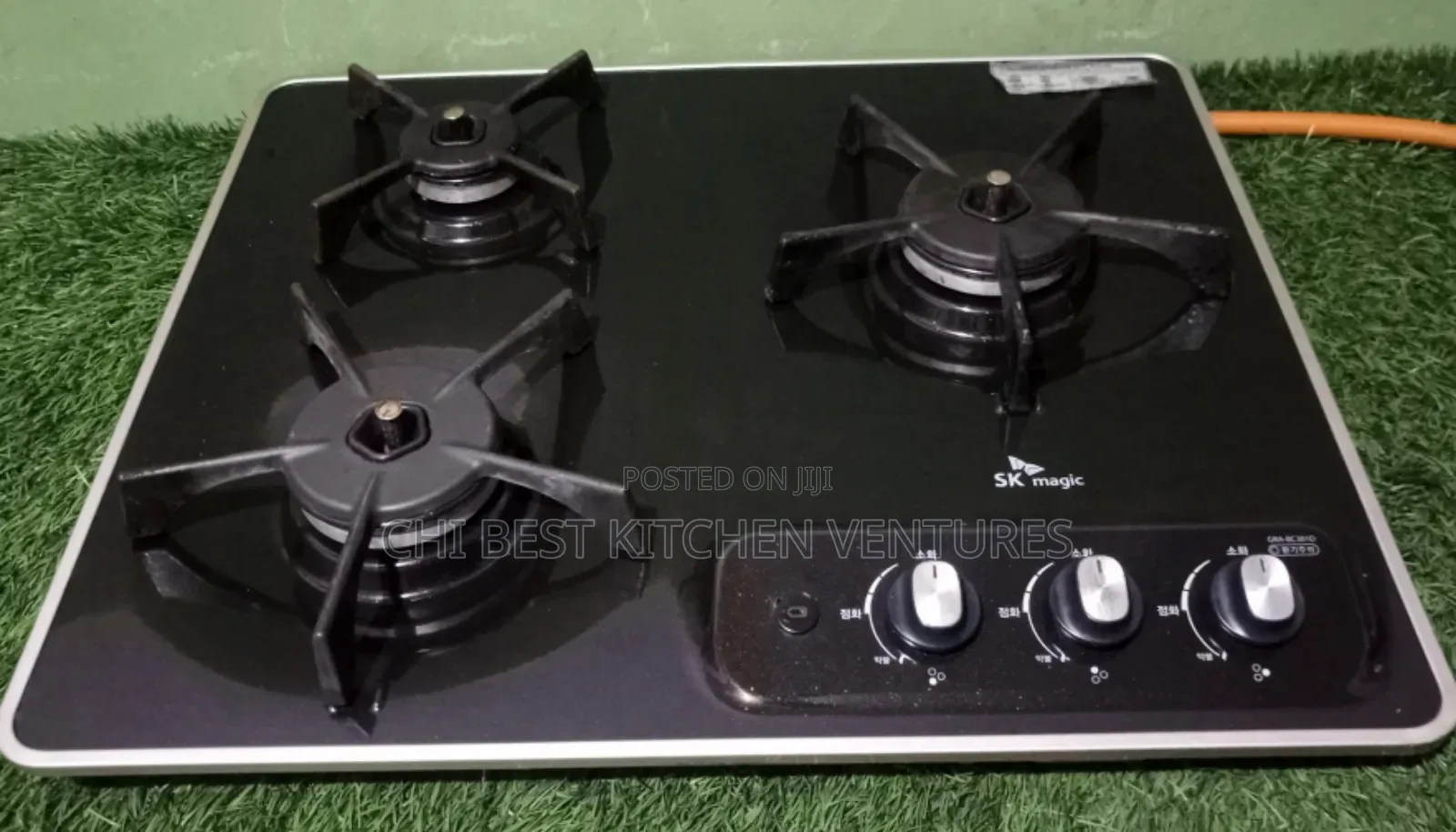 SKG Magic Gas Cooker Table Top 3 Burner Flat