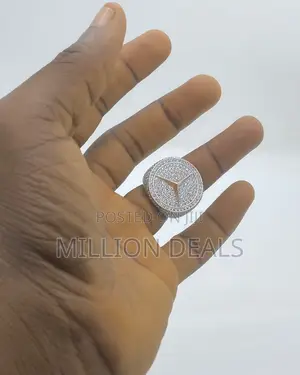 Iced Benz Inspires Men’S Stylish Ring Silver