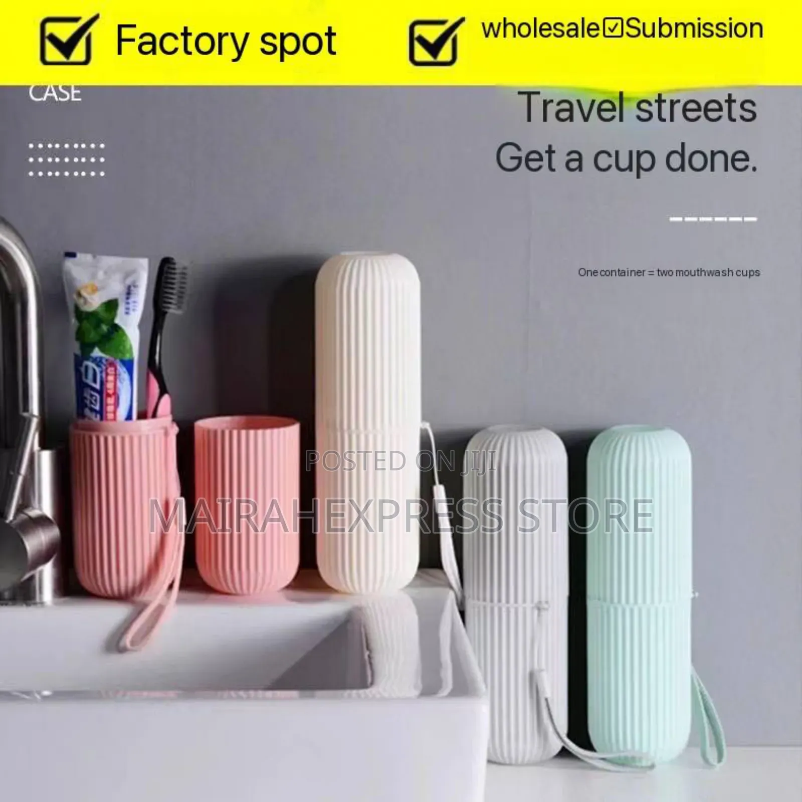 Multipurpose Storage Container for Toothpaste/Toothbrushes