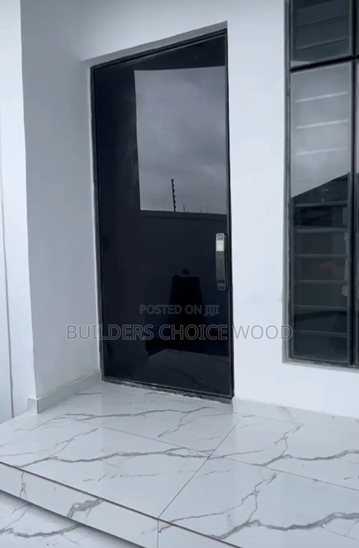 Black Pivot Door