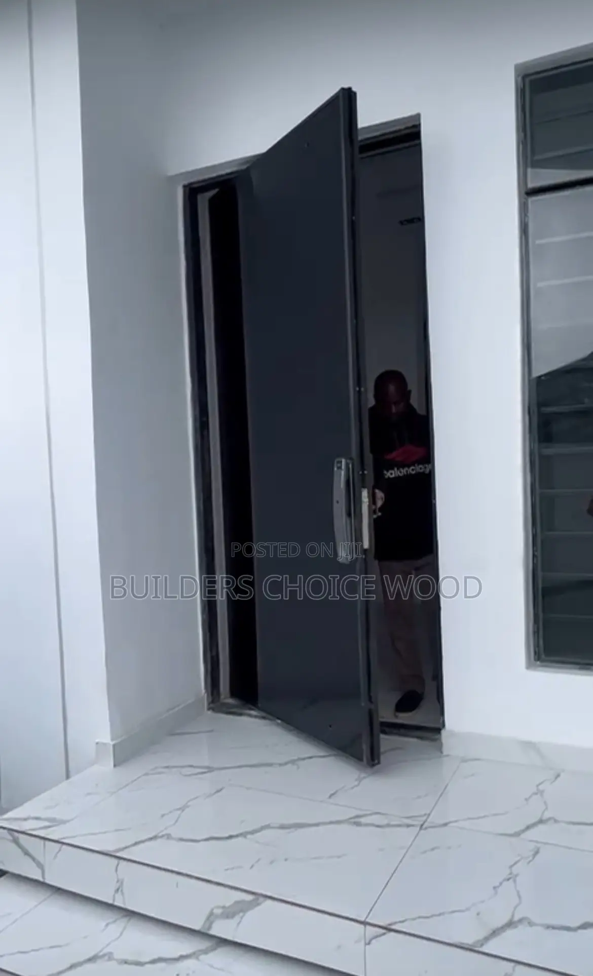 Black Pivot Door