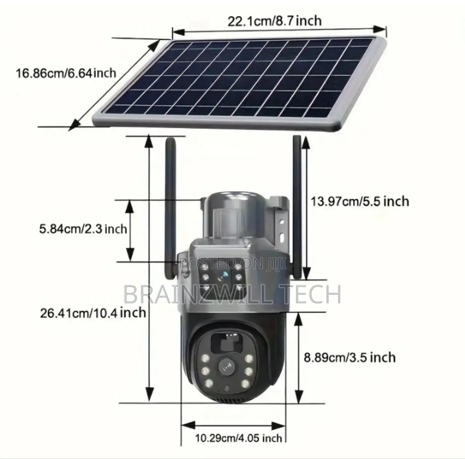 V380 4g Solar Dual Lens Camera 6mp