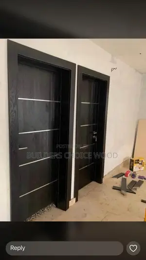 Hdf Wooden Doors With Silver Chromes